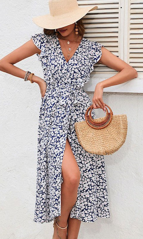 Floral V-neck dress